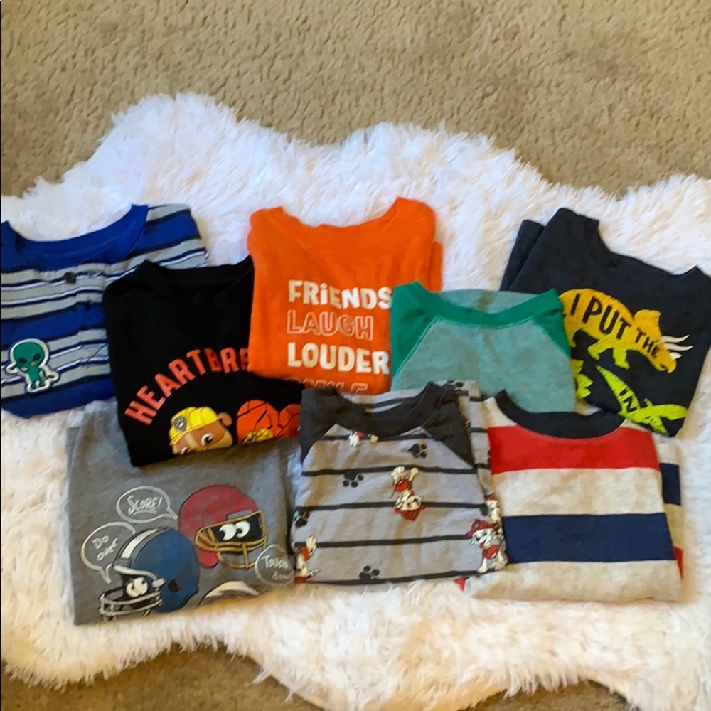 2T long sleeve tshirts(7 shirts) and 2T 3/4 sleeve
